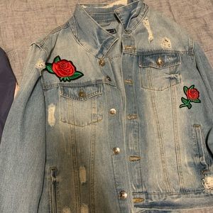 Rose jean jacket